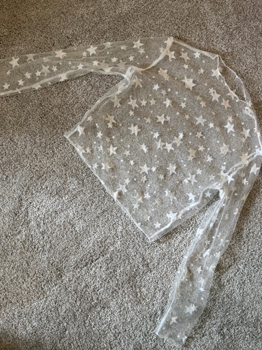 Princess Polly long Sleeve Sheer star shirt